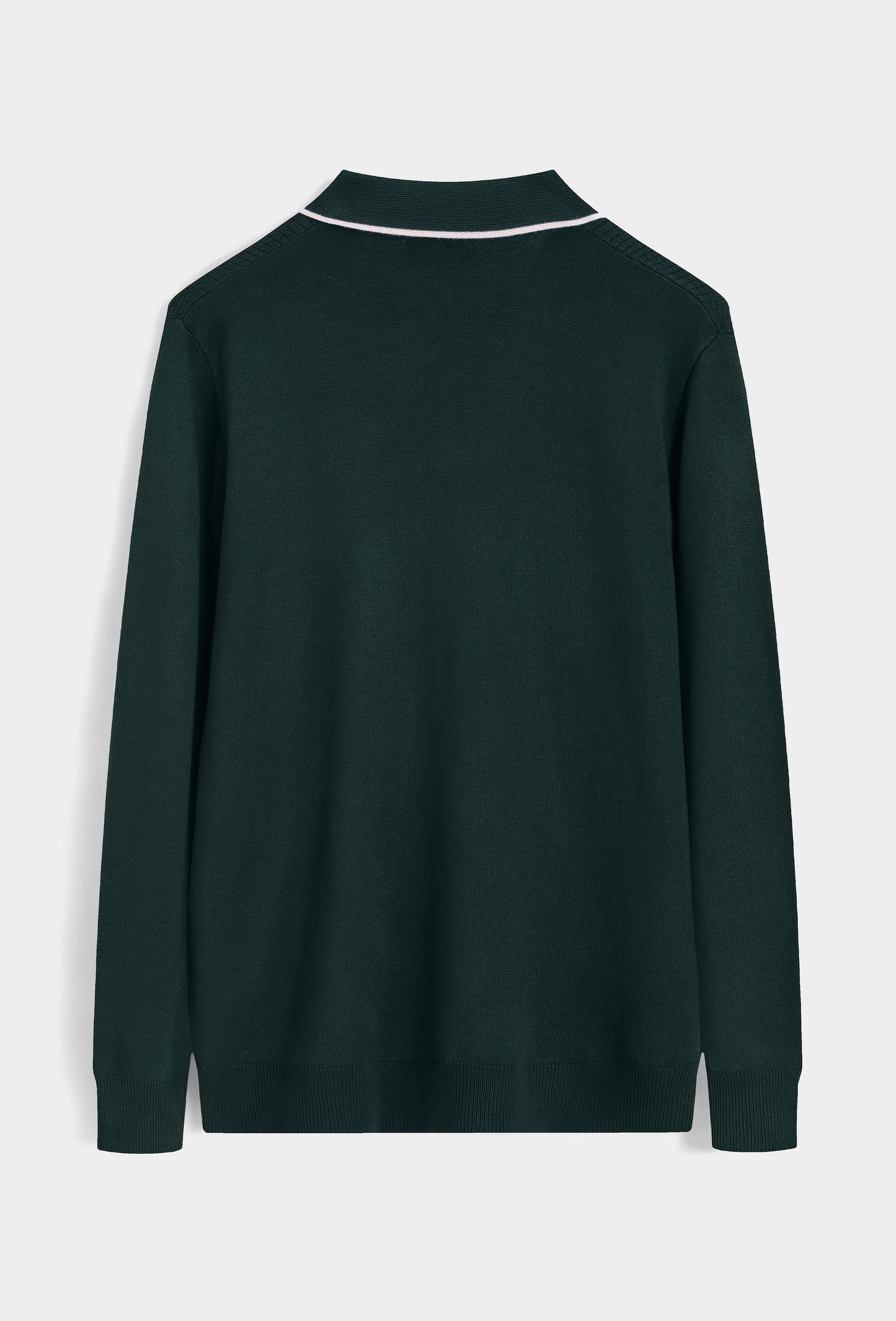 LAVK Classic Knit Polo Longsleeve Forest Green