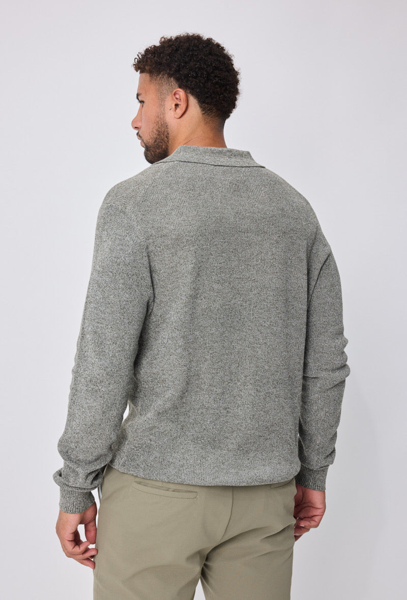 LAVK Olive Knit Polo