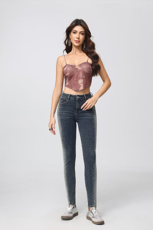 LAVK Skinny Fit Jeans – Strass