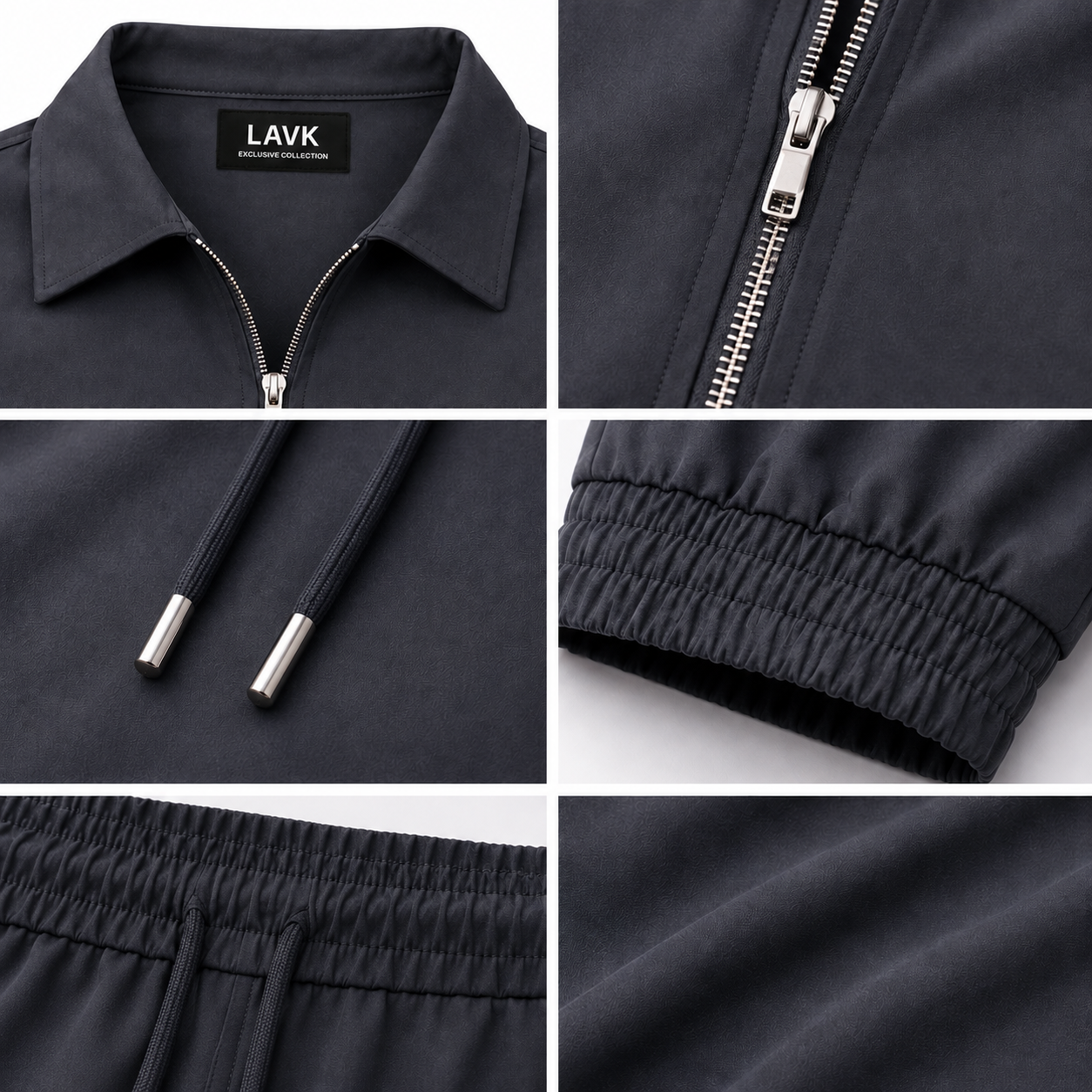 LAVK Premium Tech Set Dark Grey – Stretch Heren Trainingspak