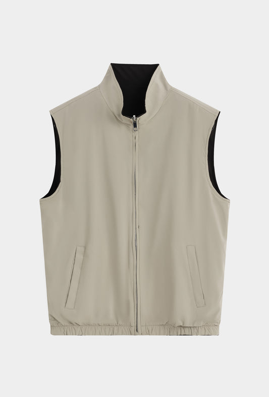 LAVK Reversible Bodywarmer – Beige/Zwart | Premium Heren Gilet