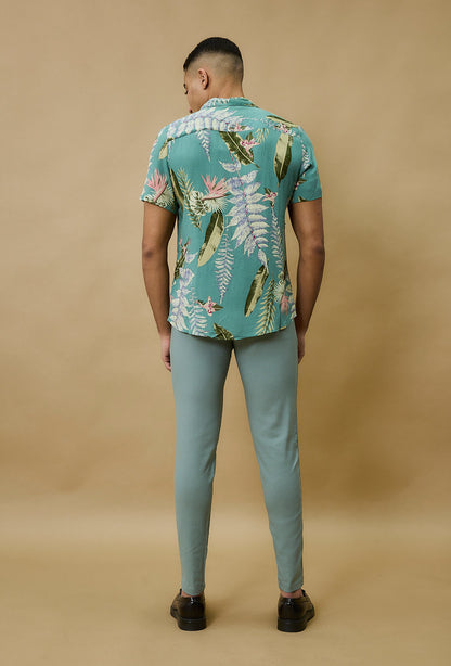 Super Stretch Herenpantalon Mintgroen