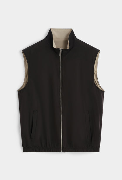 LAVK Reversible Bodywarmer – Beige/Zwart | Premium Heren Gilet
