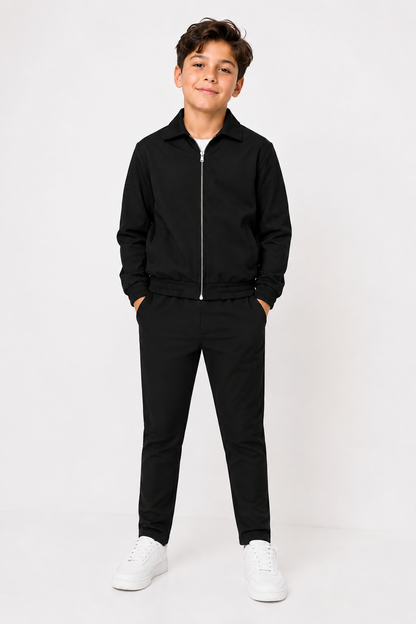 LAVK Tech Set Kids Black – Slim Fit Stretch tracksuit