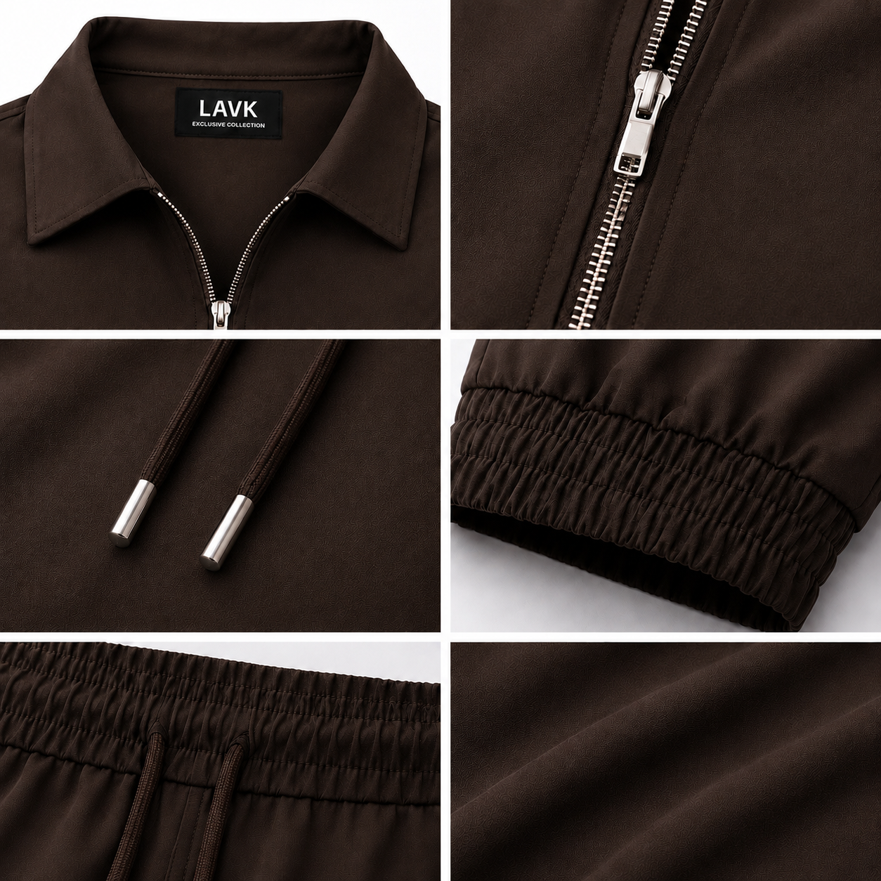 LAVK Premium Tech Set Brown – Stretch Heren Trainingspak