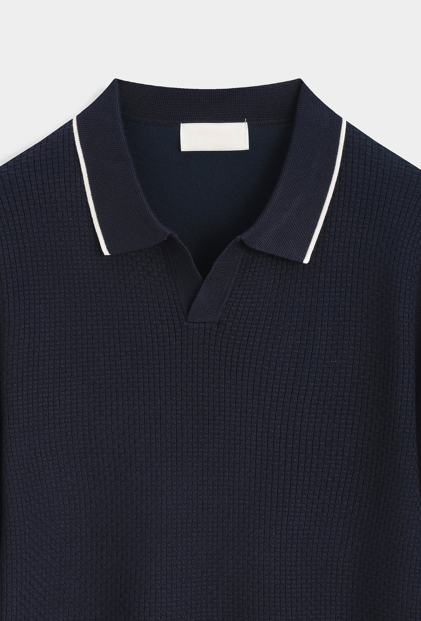 LAVK Classic Knit Polo Longsleeve Navy