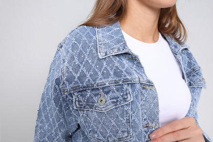 LAVK Sparkle Denim Jacket Blue