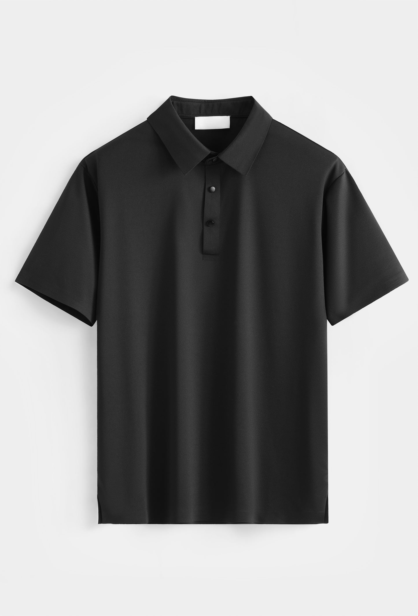 Premium Glans Stretch Polo Heren Zwart