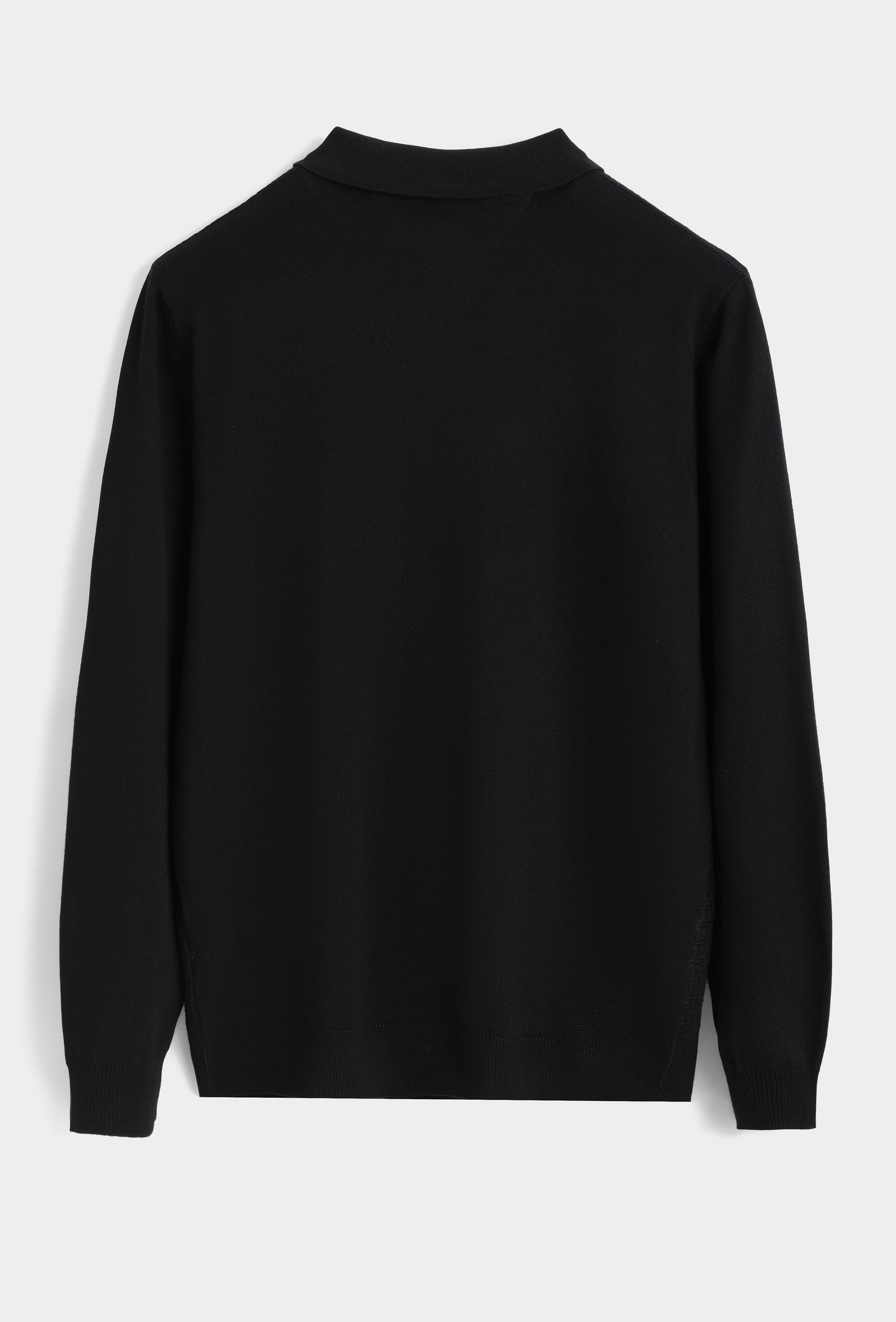 LAVK Premium Zip Knit Polo Longsleeve Black