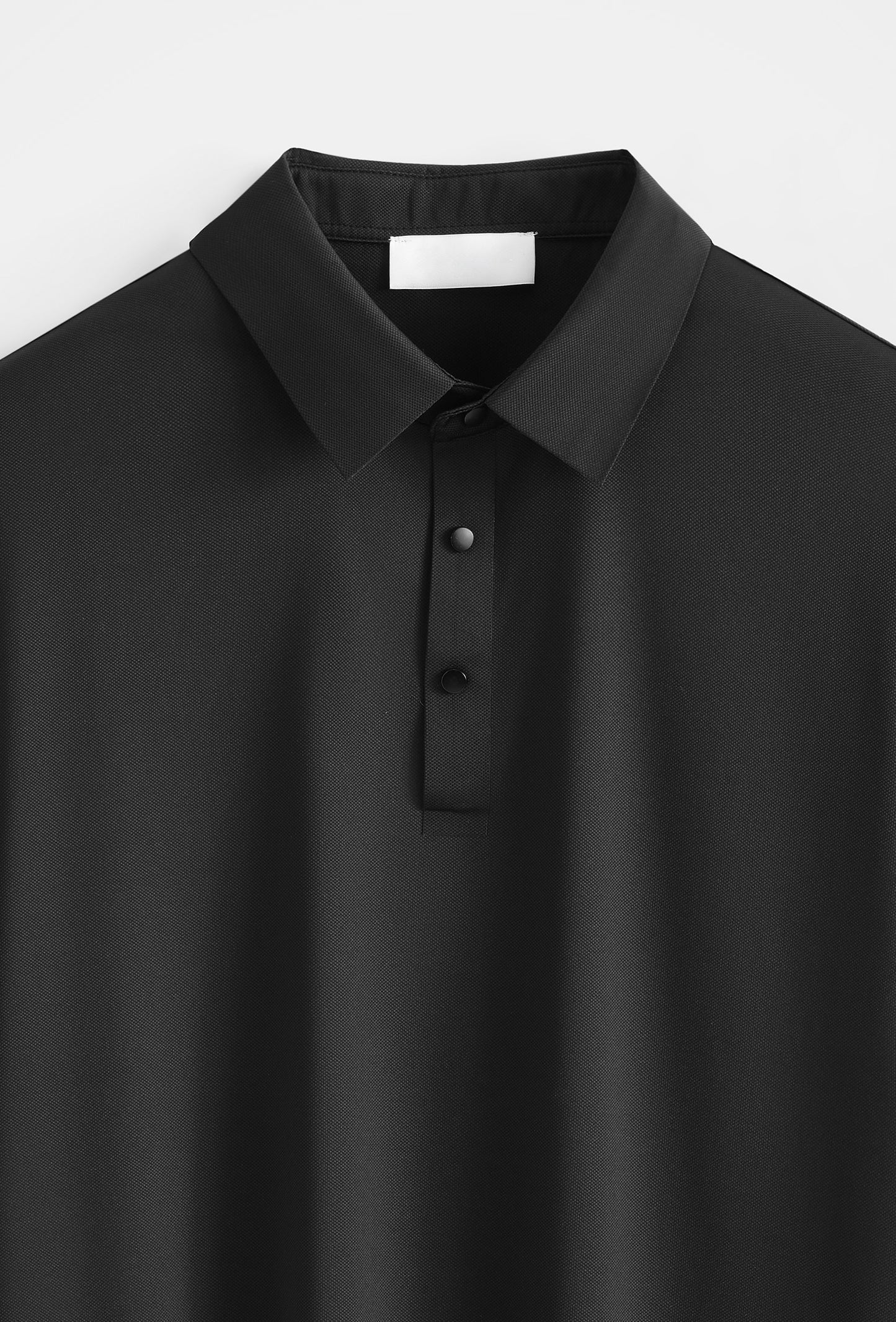 Premium Glans Stretch Polo Heren Zwart