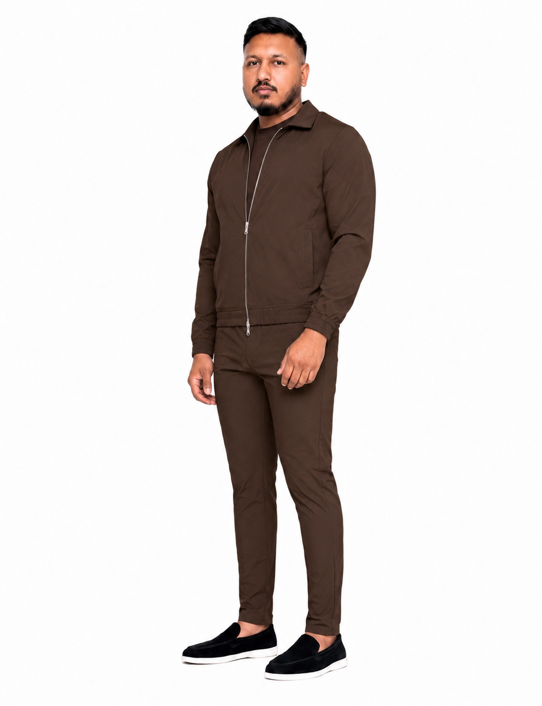 LAVK Premium Tech Set Brown – Stretch Heren Trainingspak