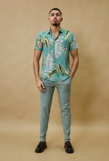 Super Stretch Herenpantalon Mintgroen