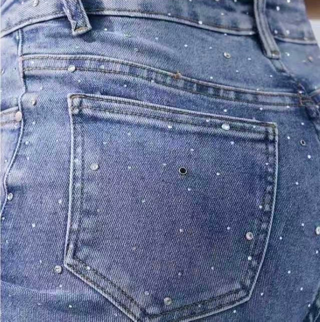 LAVK Wide Leg jeans sparkle mid blue