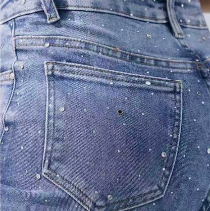 LAVK Wide Leg jeans sparkle mid blue