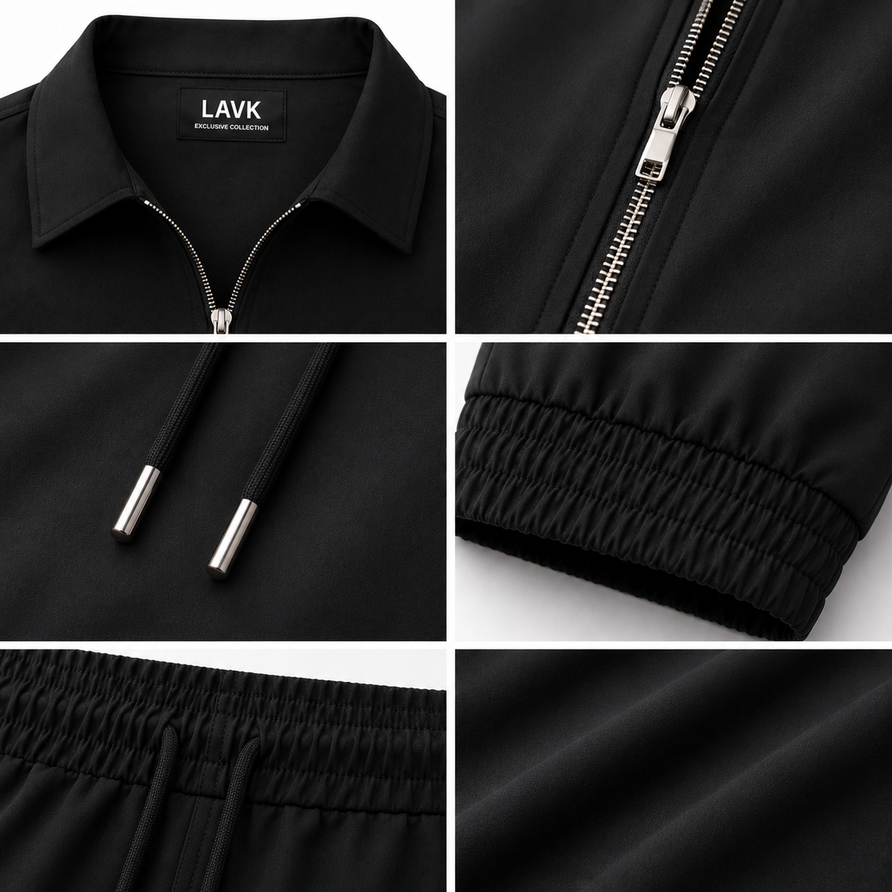 LAVK Premium Tech Set Black – Stretch Heren Trainingspak