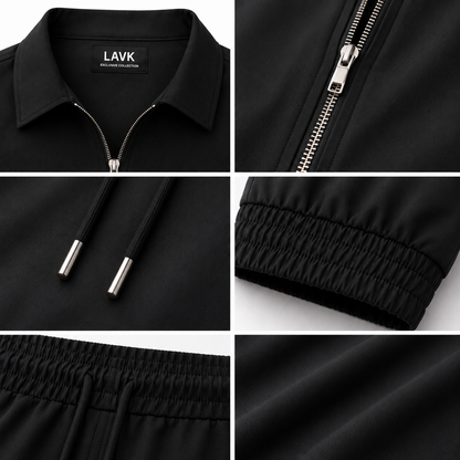 LAVK Premium Tech Set Black – Stretch Heren Trainingspak