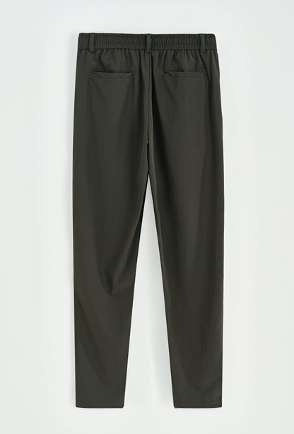 LAVK Heren Pantalon – Zakelijk Comfort Stretch Olijfgroen
