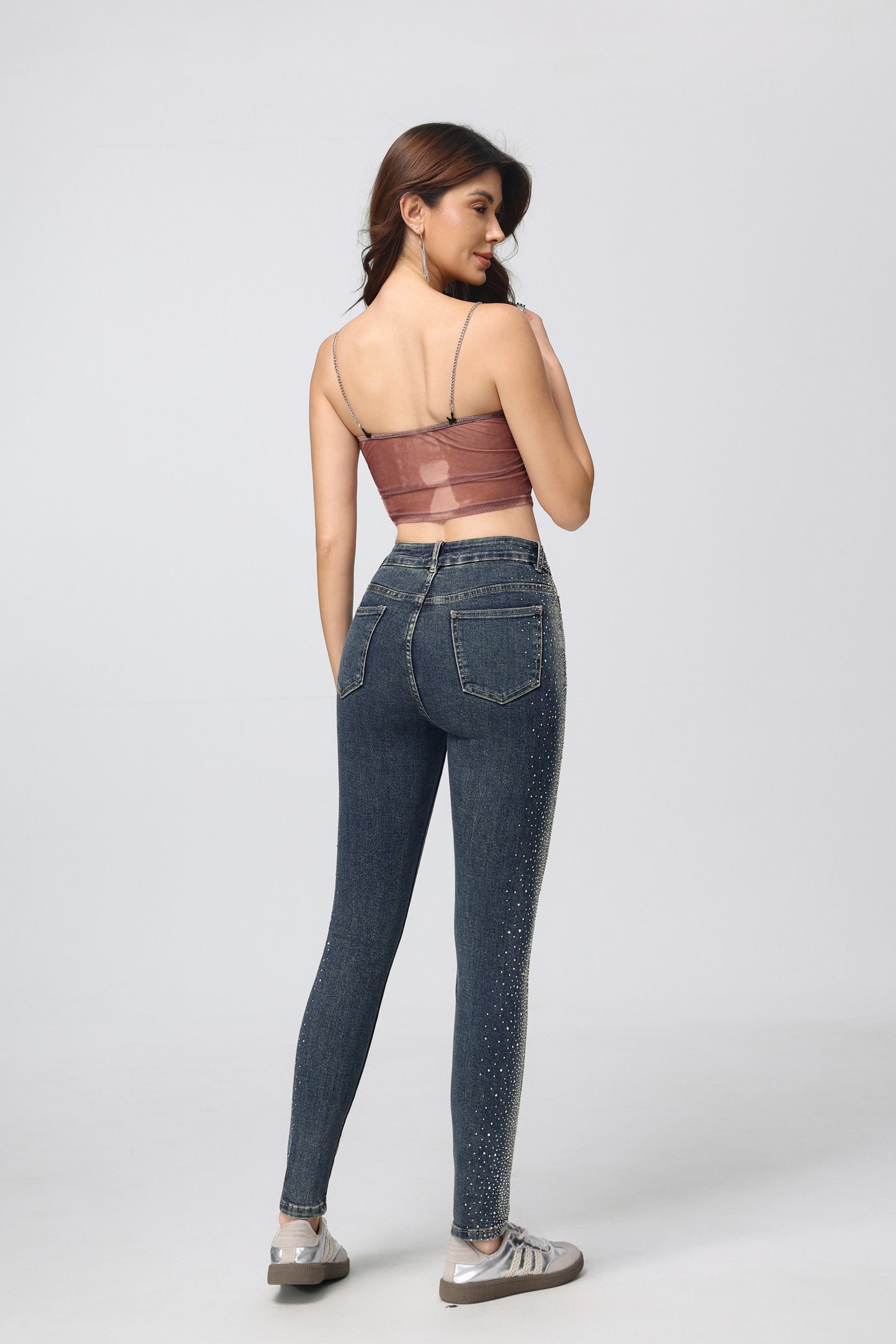 LAVK Skinny Fit Jeans – Strass