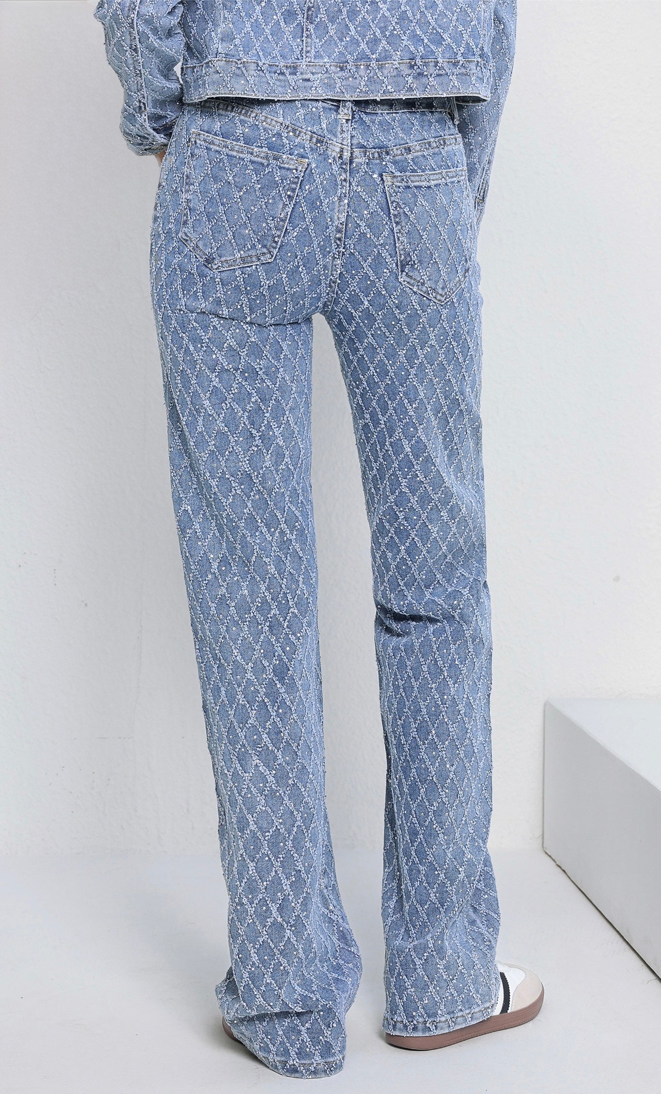 LAVK Sparkle Wide Leg jeans blue
