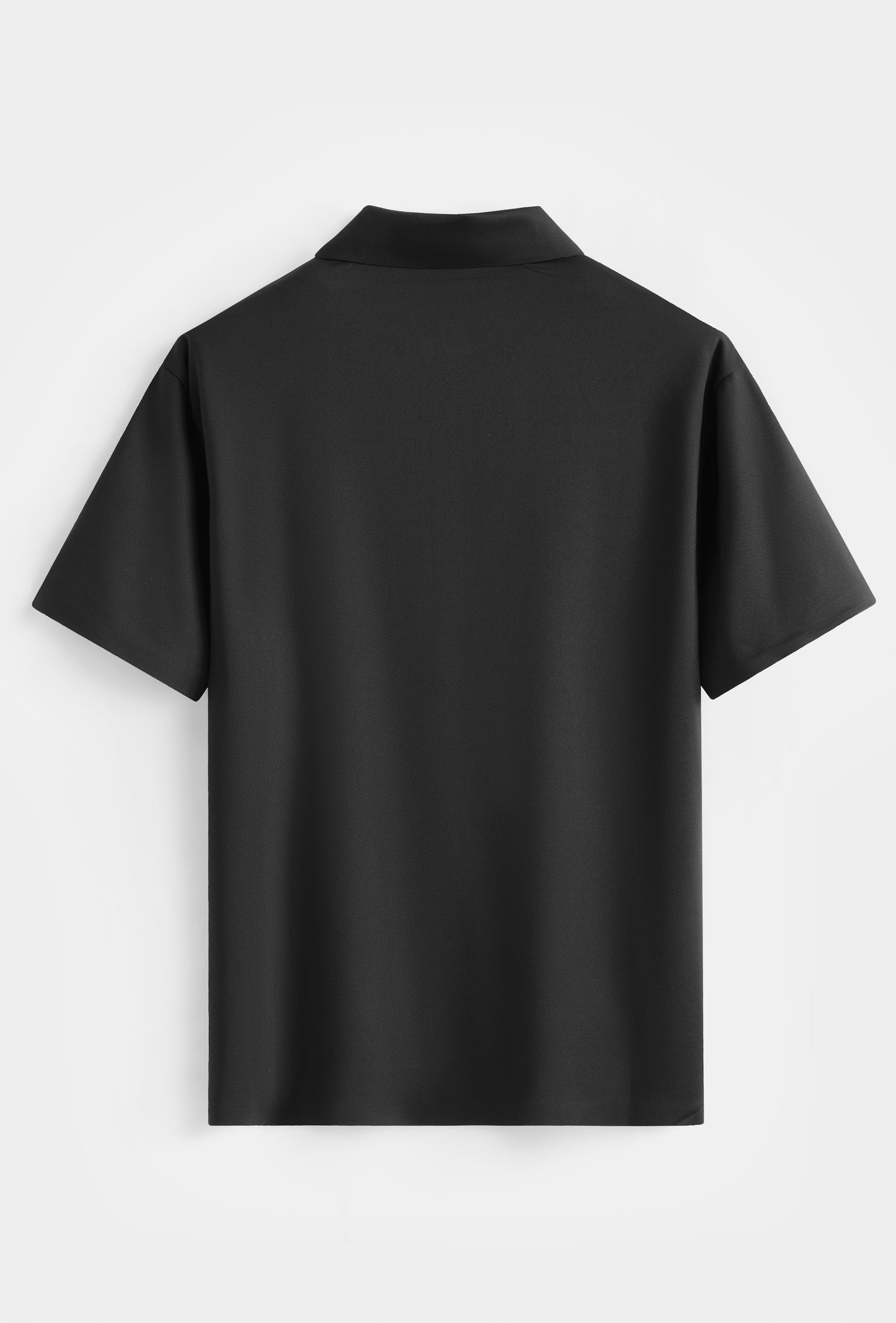 Premium Glans Stretch Polo Heren Zwart