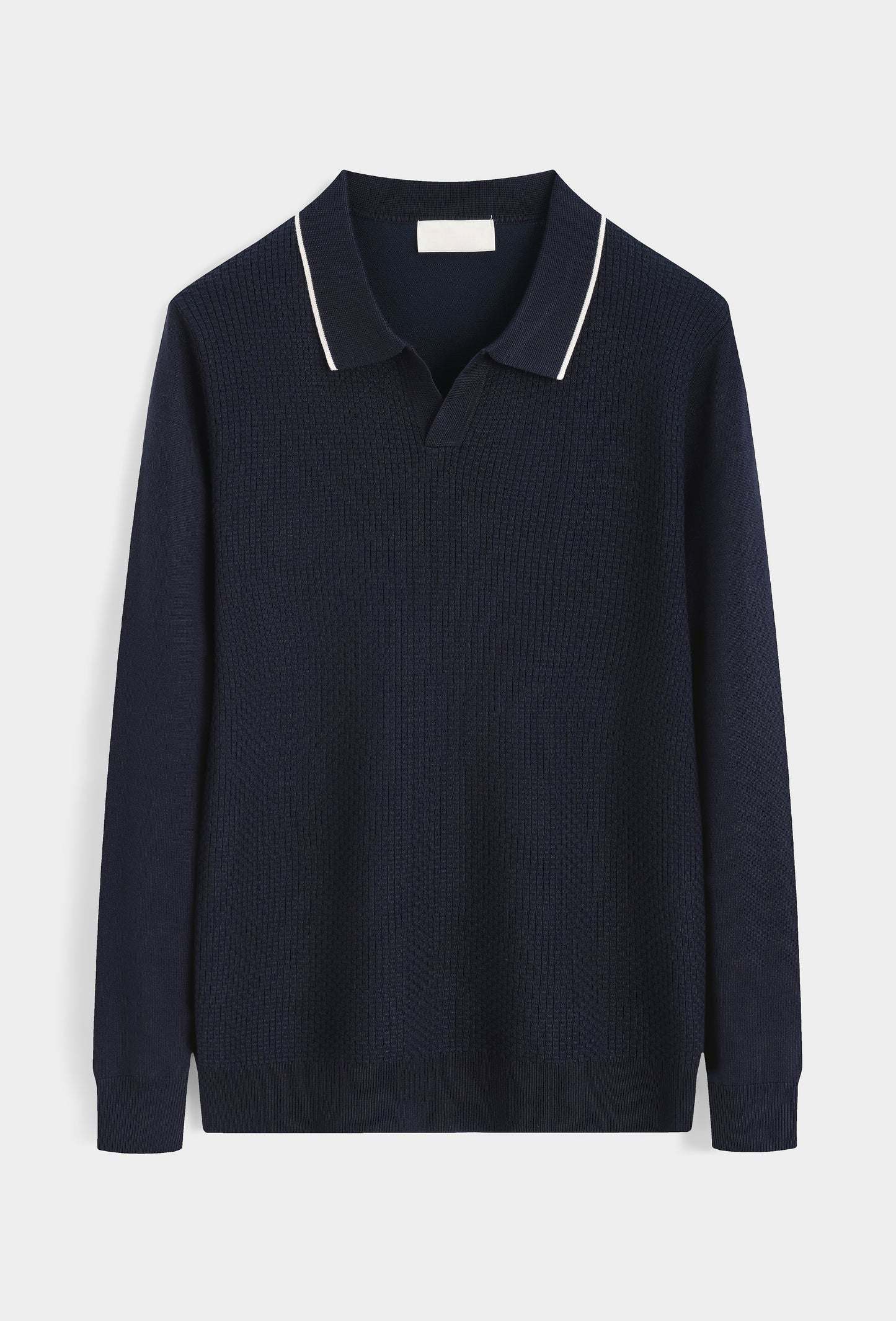 LAVK Classic Knit Polo Longsleeve Navy