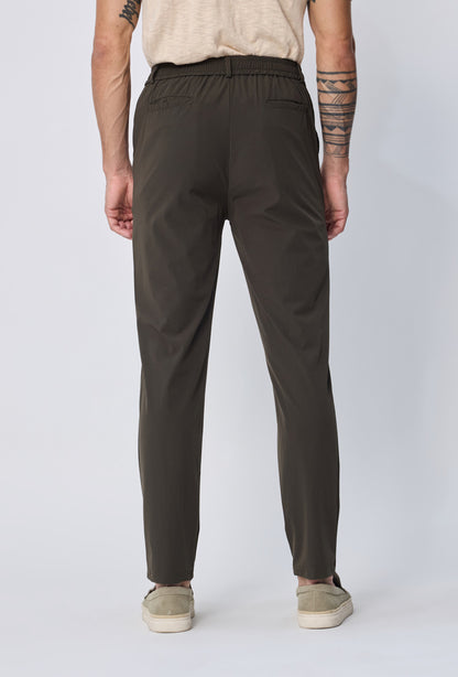 LAVK Heren Pantalon – Zakelijk Comfort Stretch Olijfgroen
