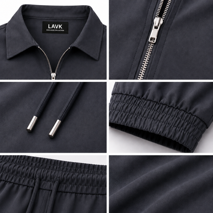 LAVK Premium Tech Set Dark Grey – Stretch Heren Trainingspak
