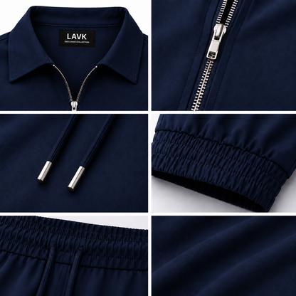 LAVK Premium Tech Set Navy – Stretch Heren Trainingspak
