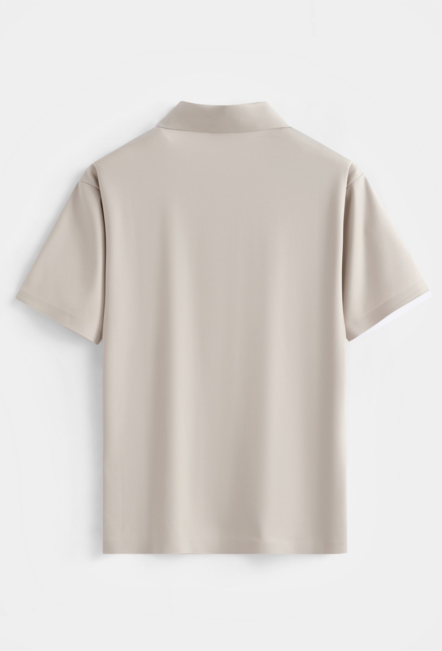 Premium Glans Stretch Polo Heren Beige