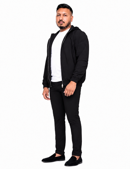 LAVK Premium Hooded Tech Set Black – Stretch Heren Trainingspak
