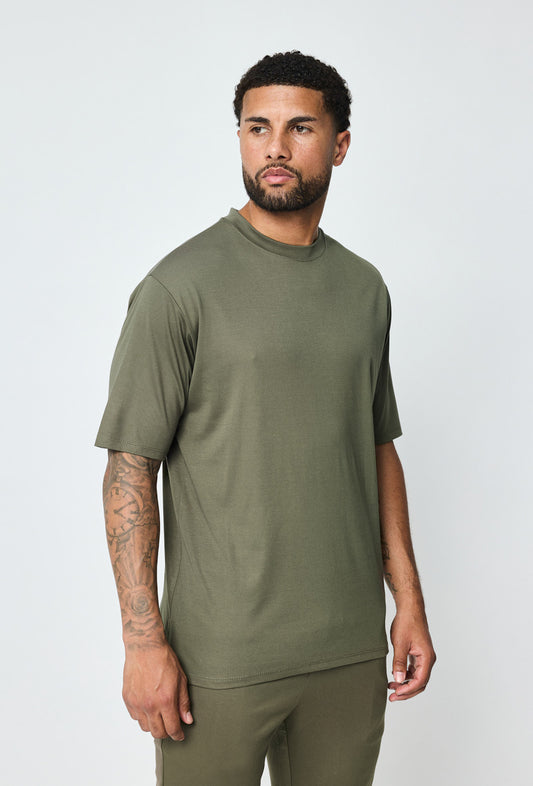 LAVK Essential Glans T-shirt Army groen