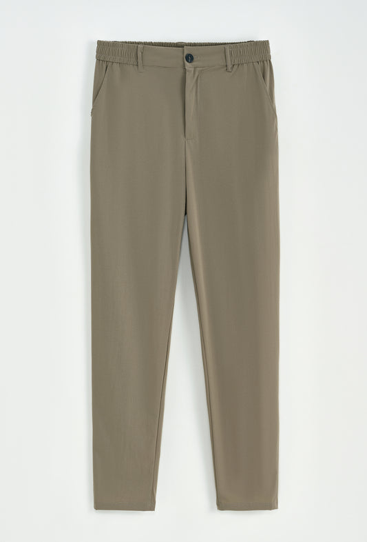 LAVK Heren Pantalon – Zakelijk Comfort Stretch Taupe