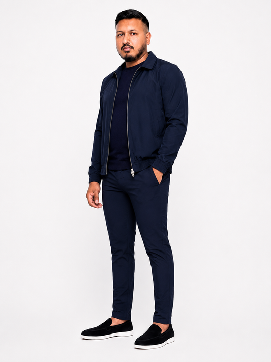 LAVK Premium Tech Set Navy – Stretch Heren Trainingspak