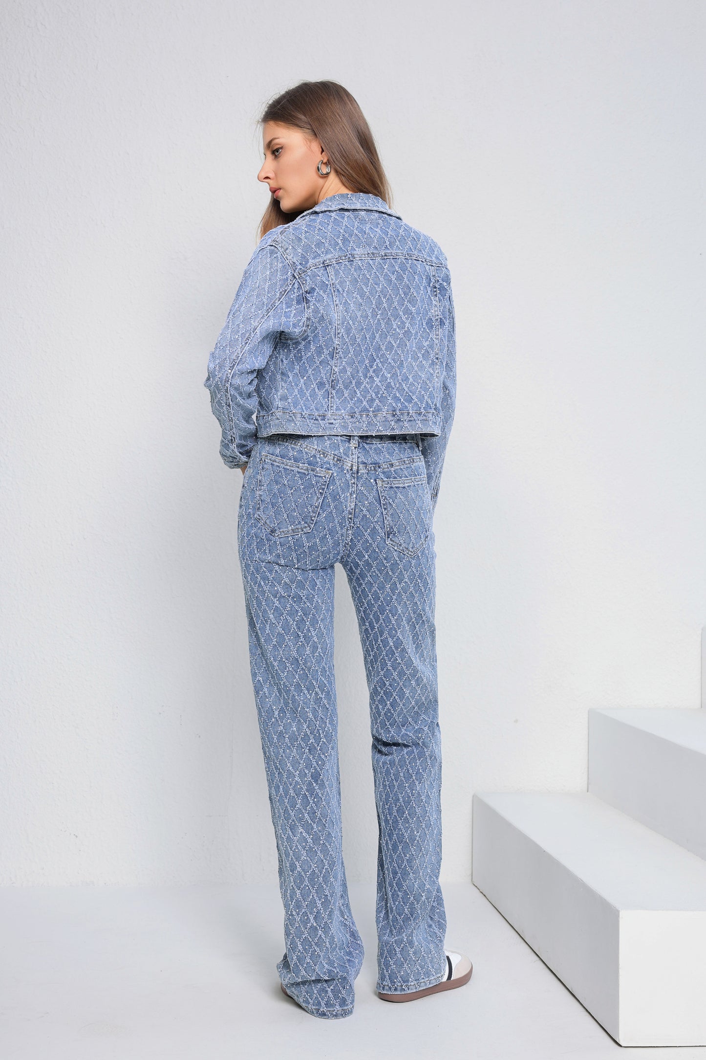LAVK Sparkle Denim Jacket Blue