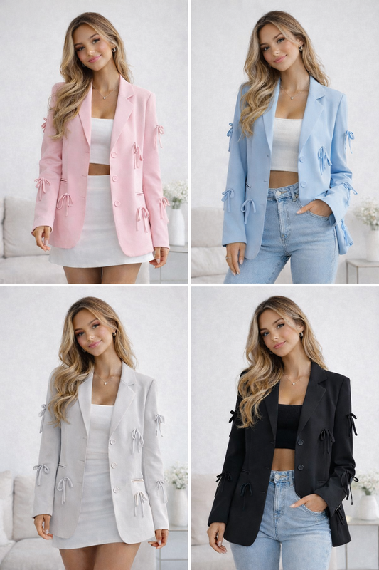 Blazer Dames met Strikdetails – Trendy & Stijlvol | LAVK