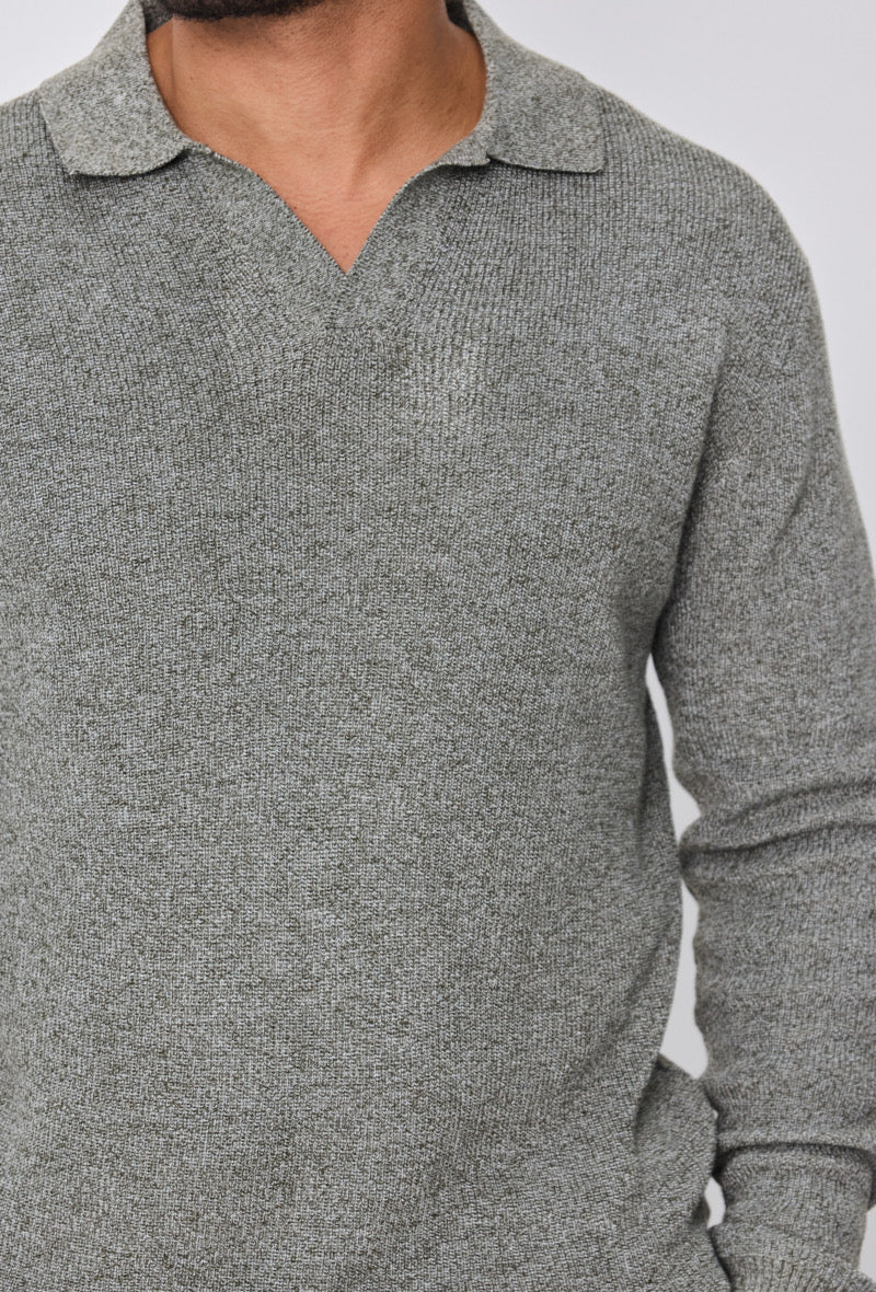 LAVK Olive Knit Polo