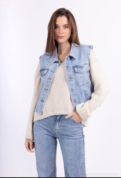 Denim Gilet – Lichtblauw