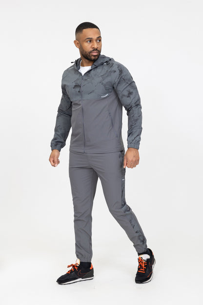 Heren Tech Tracksuit Set Grijs – Slim Fit Sportpak