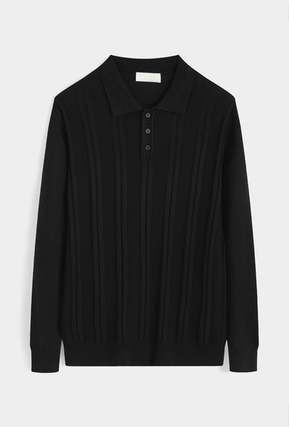 LAVK Essential Knit Polo Longsleeve