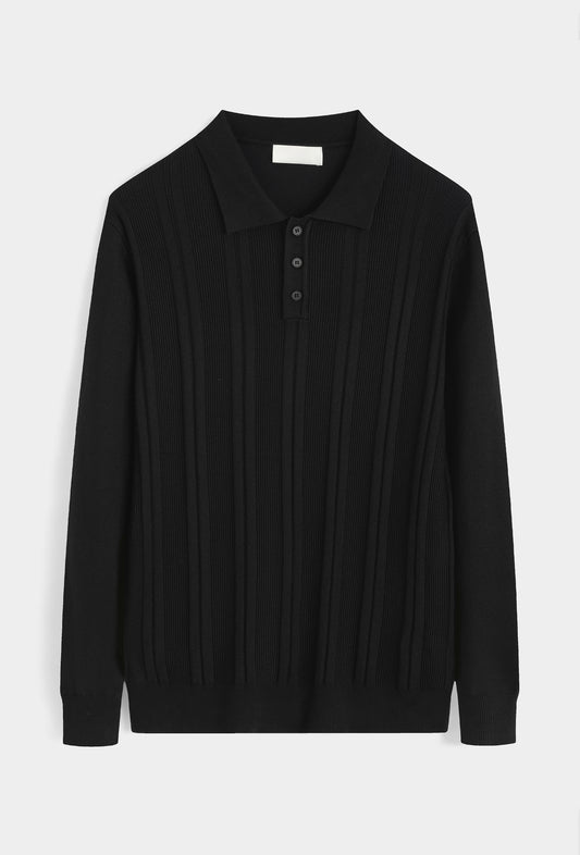 LAVK Essential Knit Polo Longsleeve