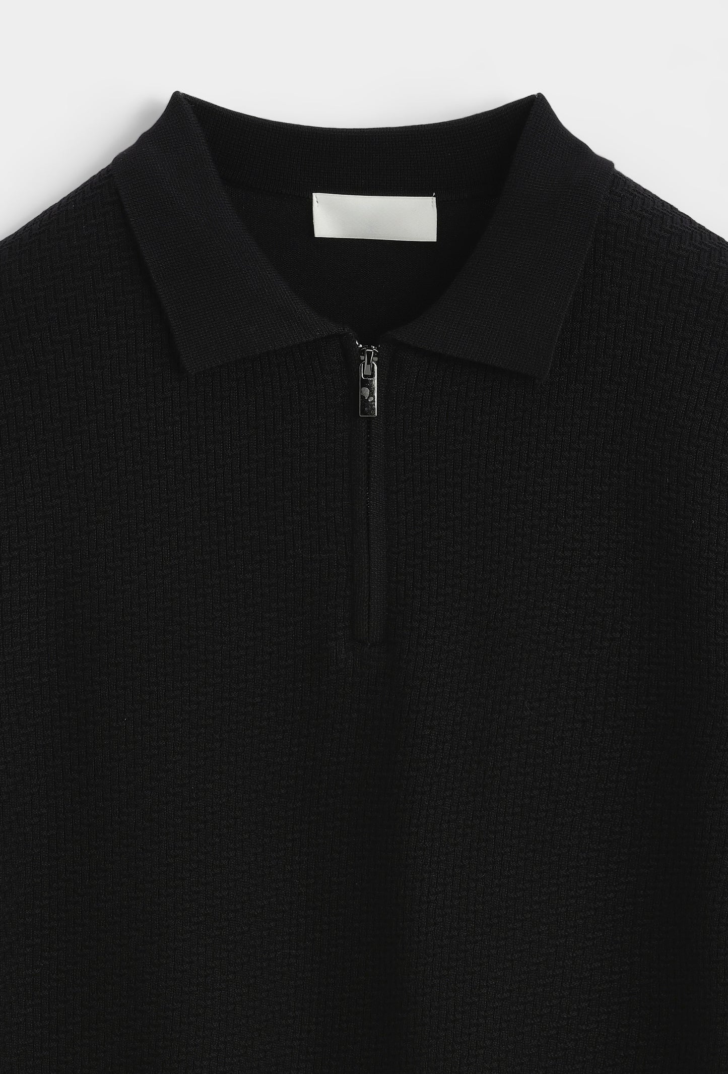 LAVK Premium Zip Knit Polo Longsleeve Black