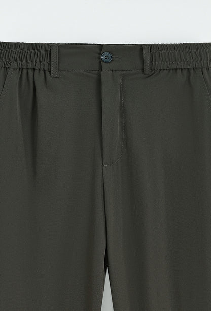 LAVK Heren Pantalon – Zakelijk Comfort Stretch Olijfgroen