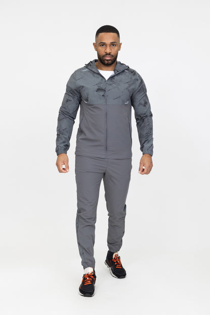 Heren Tech Tracksuit Set Grijs – Slim Fit Sportpak