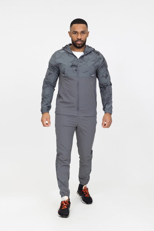 Heren Tech Tracksuit Set Grijs – Slim Fit Sportpak