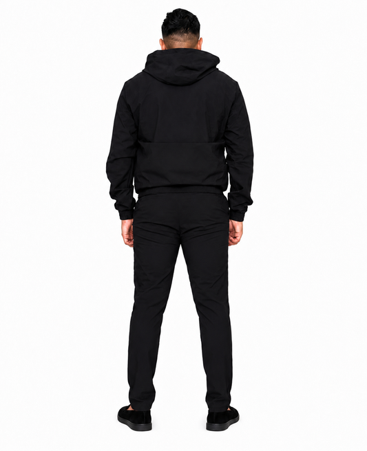 LAVK Premium Hooded Tech Set Black – Stretch Heren Trainingspak