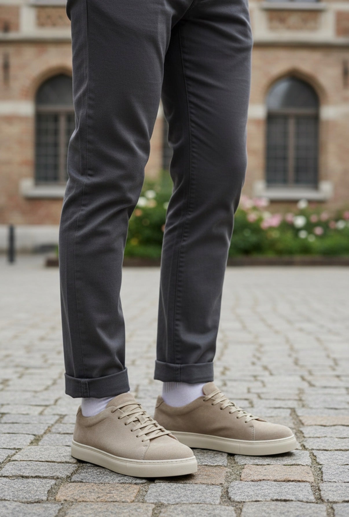Heren Sneakers van Echt Leer Beige