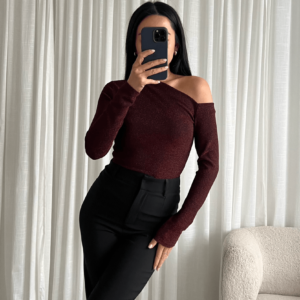 One-Shoulder Glimmende Top