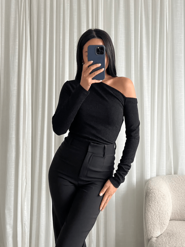 One-Shoulder Glimmende Top - Afbeelding 3
