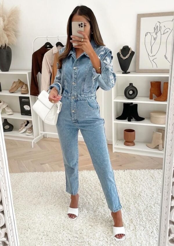 Lara Denim Jumpsuit (No Stretch)