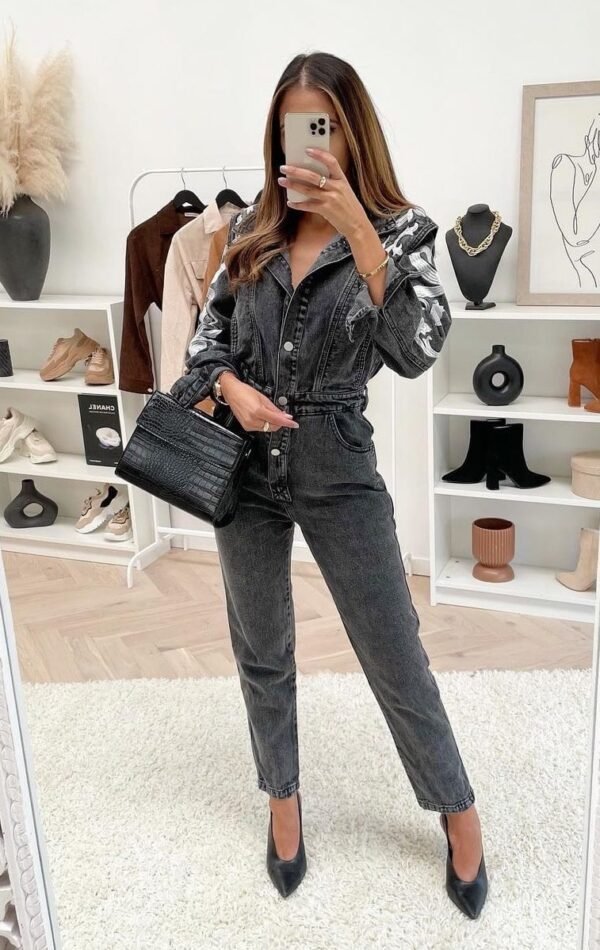 Lara Denim Jumpsuit (No Stretch) - Afbeelding 2